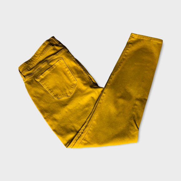 Old Navy Women's Skinny Jeans - Mustard Yellow - Picture 3 of 7